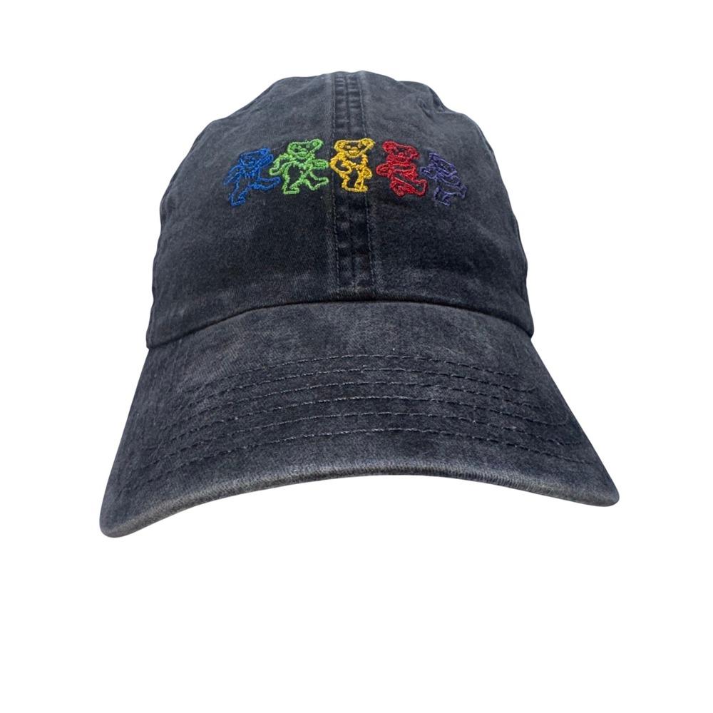 Grateful Dead Dancing Bears Embroidered Hat Adult OSFM Black